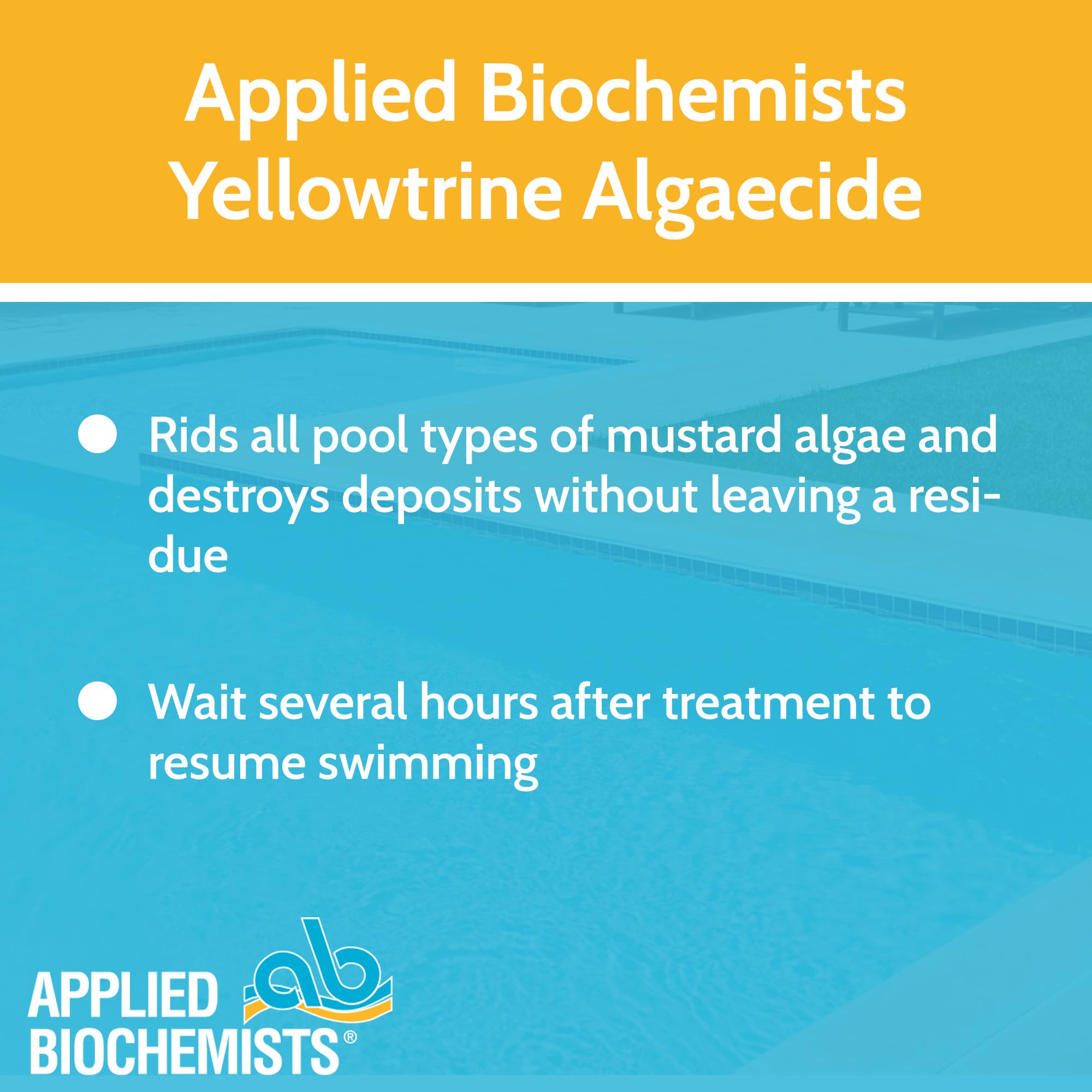 Applied Biochemists Pool 408622A Yellowtrine Swimming Pool Algaecide Cleanser, 3 lbs - Image 5