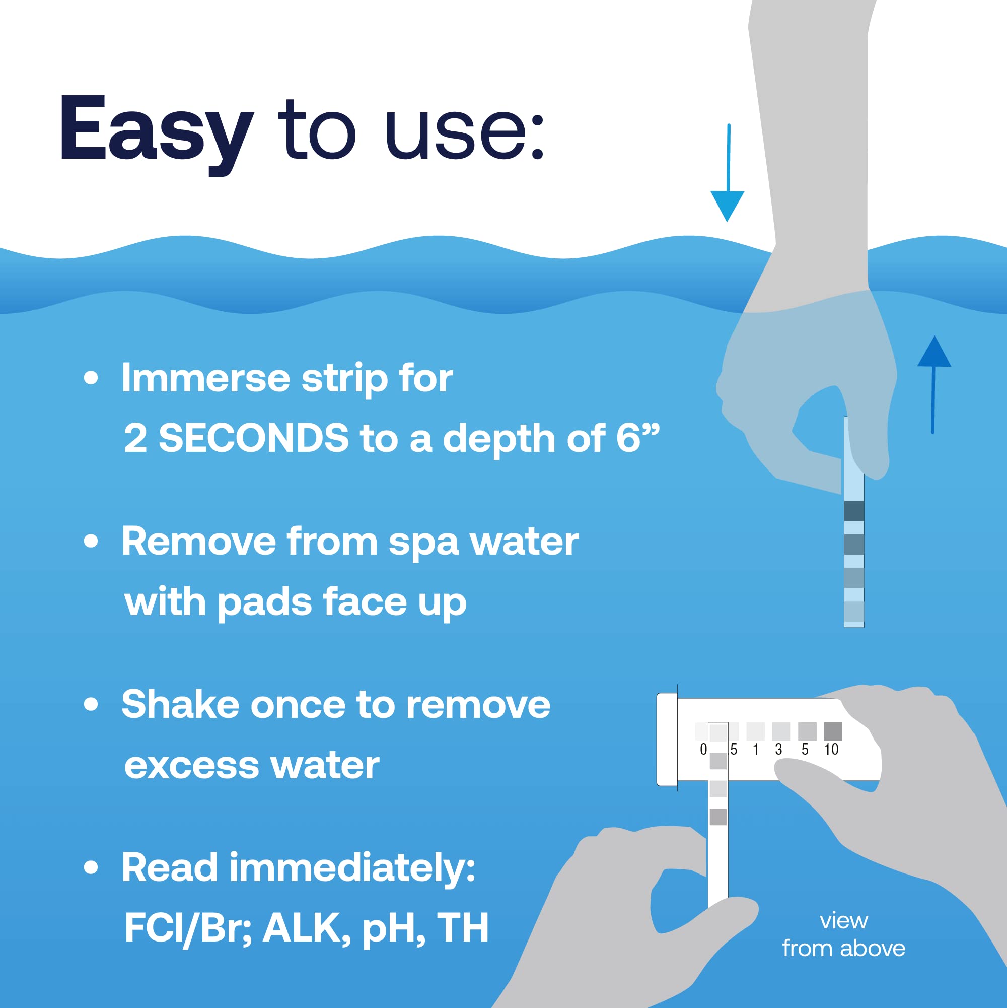 HTH Spa 86138 Test Strips, Spa & Hot Tub Chemical Tester, 25 Strips - Image 4
