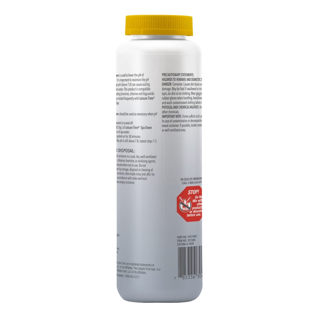 Leisure Time 22338 Spa Down, pH Reducer for Hot Tubs and Spas, Prevents Scaling and Clouding, Compatible with Various Sanitizers, 2.5lbs - Image 3