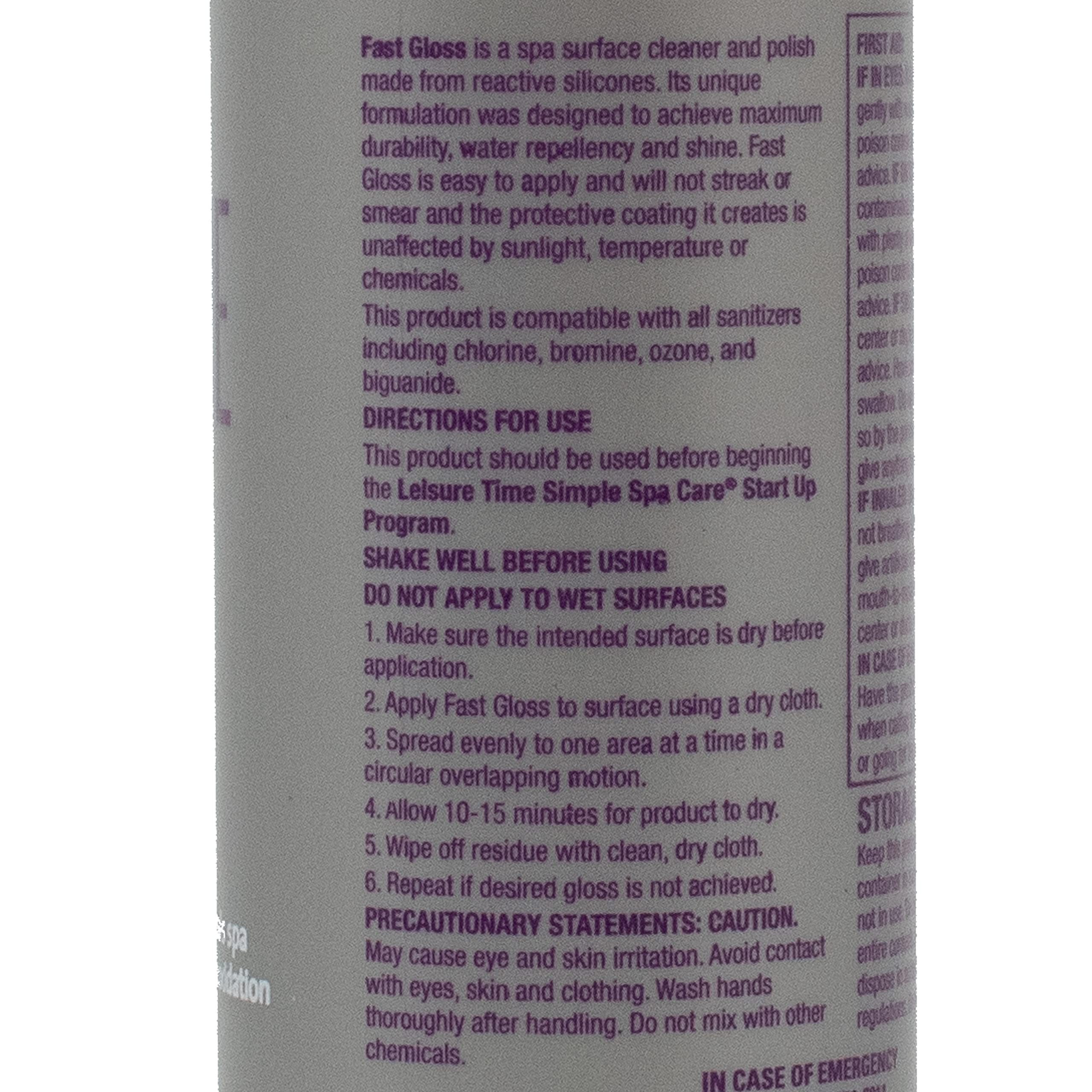 Leisure Time Spa P Fast Gloss Cleaner for Spas and Hot Tubs, 1 Pint - Image 8